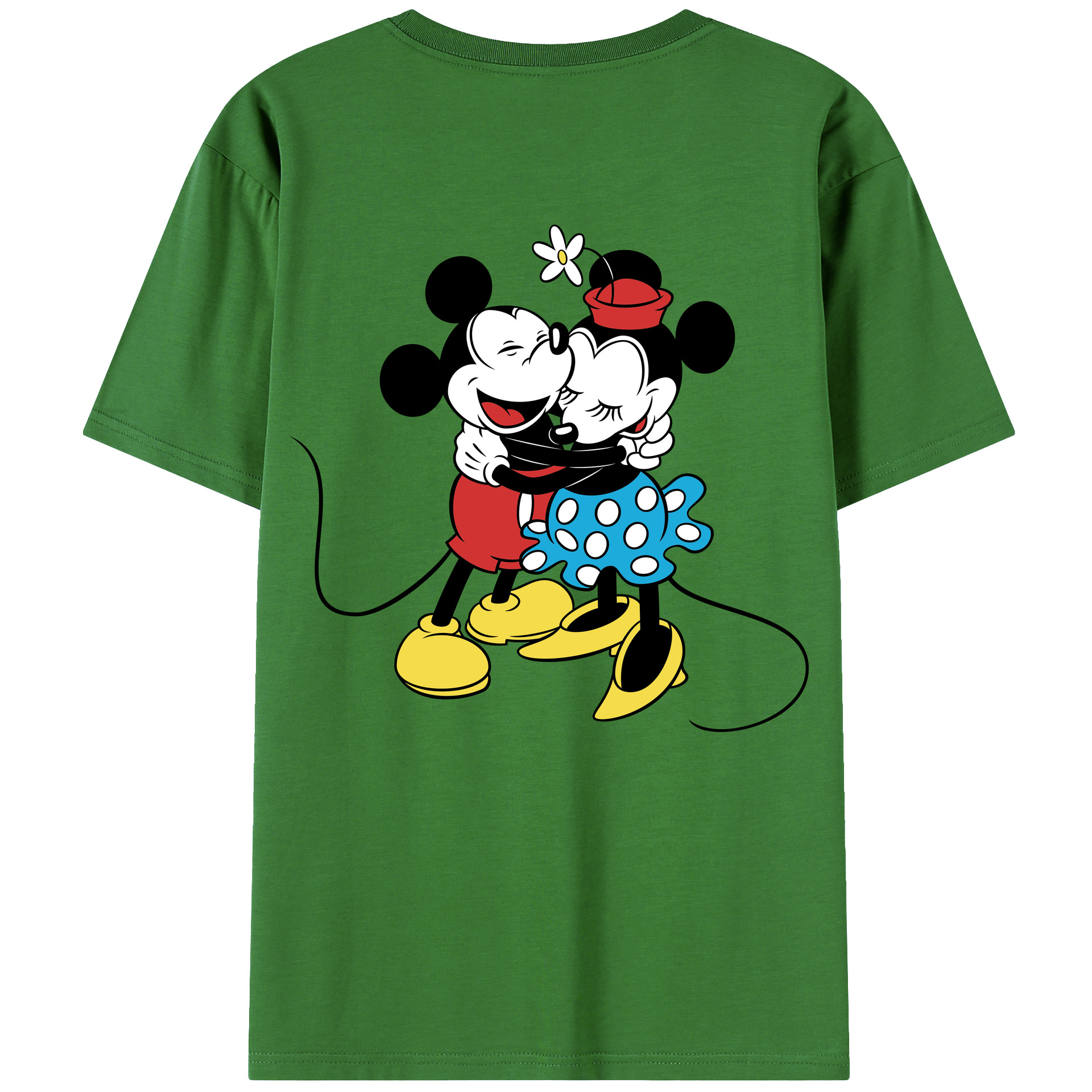 （画像用） ミッキーマウス Mickey Mouse レディース半袖Tシャツ(バックプリント)